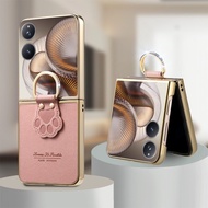 Rhinestone ring cat claw fashion leather phone case for Xiaomi Flip 2 / Xiaomi Flip shockproof