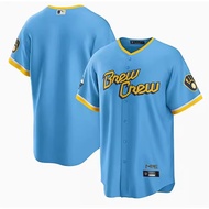 Milwaukee Brewers Milwaukee Brewers Baseball Uniform 22 #Yelich Sports Jersey Male ML