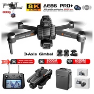 Upgraded LED Screen AE86PRO MAX+ Professional GPS Drone with 8K Dual Camera 3-Axis Gimbal Laser Obst