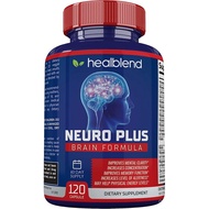 Neuro Plus Brain & Focus Formula - Nootropic Brain Booster Supplement, Supports Brain Health, Mental