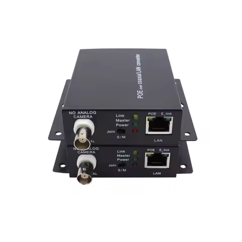 10/100Mbps POE IP over Coaxial Extender POE 30W UTP to BNC Port Converter Max distance 500m