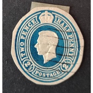 GREAT BRITAIN UK Postal Stationery Cut Out, Postage Revenue Foreign 2 1/2 Pence Two Pence Half , USE