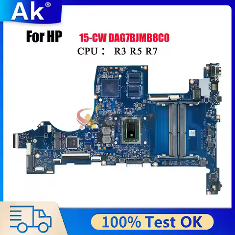 DAG7BJMB8C0 Laptop Motherboard For HP Pavilion 15-CW With R3 R5 R7 CPU DDR4 L22762-601 L46709-601 10