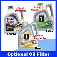 MOBIL 1 0W40 5W30 (0W-40 5W-30 10W40) SN C2/C3 Fully Synthetic Engine Oil (4L) Dexos SEMI SYNTHETIC10W40