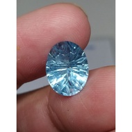 Natural Swiss Blue Topaz cutting 7,3ct Topas memo GLI ( )