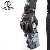 Dfdd Alien Snail AT95P/X Lambskin Winter Long Touch Screen Gloves Waterproof Shock-resistant Motorcy