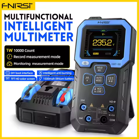 FNIRSI DMT-99 Digital Multimeter 9999Counts Auto Range 1000V 10A AC DC Voltage Resistance Capacitanc