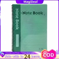 magideal Coiled Notebook Double Coil PP Cover Business Log Book Lined Pages Random Color