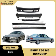 BMW E36 Bodykit M3 Fullset Bumper Material PP Fit For 3 Series E36 Body kit Front Bumper Side Skirt 