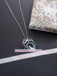 Dior Women Necklace 女裝 銀蝴蝶結 絲帶 藍邊 白鳥 頸鍊 頸鏈 @celefashion 頸鏈 禮物 禮盒裝 gift 