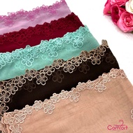 [HIDAYU PREMIUM] Bawal Sulam Kuntum Tudung Bawal Cotton Premium Plain Cotton Voile Bidang 45 Corak Borong Murah Hijab