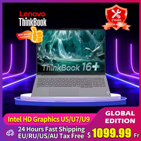 2025 New Lenovo laptop ThinkBook 16+ laptop U5 225H/U7 255H/U9 285H 32G+1TB SSD 16'' 3.2K 165Hz