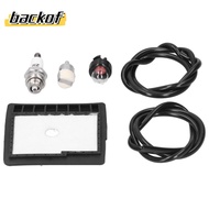 BACKOF Spark Plug Set, Black and White Plastic Air Filter Tube, Durable Compact Easy to Install Chai