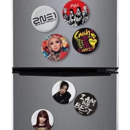 Fridge Magnet/ Keychain Mirror Badge 2ne1 Logo, CL, Boom, Dara, Minzy 58mm Comeback home