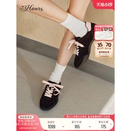 73hours Women's Shoes Playful Rhythm 2025 Autumn New Style Retro Heightening German Training Shoes A