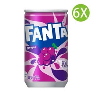 可口可樂 - 6X 日本製 可口可樂 芬達 FANTA 葡萄味汽水 (160ml x 6) [047532]