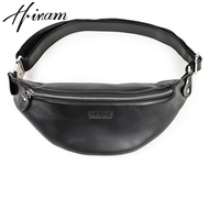 Hiram Genuine Leather Waist Bags for Men High Quality Crossbody Bags Waist Packs Phone Pocket Chest