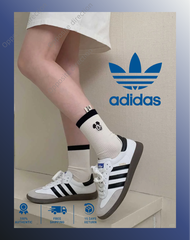 (24 hours delivery)Adidas Samba OG Cloud White Core Black,Adidas moral training shoes Couple casual 