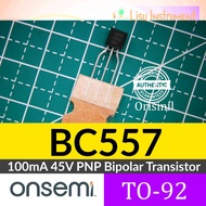 BC557 100mA 45V PNP Bipolar Transistor 557 557 557B TO-92 onsemi ORIGINAL