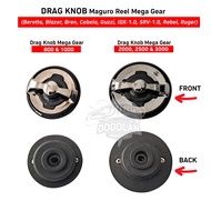 Sparepart Drag Knob Reel Maguro Mega Gear Idx-1.0 Ukuran 800 1000 2000 2500 3000 Dodolan Pancing