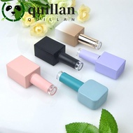 QUILLAN Nail Polish Bottles, 10ML 15ML Packing Nail Gel Bottles, Reusable With Brush Empty Glass Nai