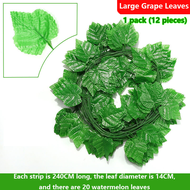 2.4m Artificial Green Leaf Garland Plant Vine Watermelon Leaf Grape Leaf Green Leaf Fake Leaf Garlan