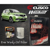 PROTON SAVVY 2005-2010 CUSCO JAPAN FULLY SYNTHETIC ENGINE OIL 5W40 SN/CF ACEA FREE WORKS ENGINEERING OIL FILTER