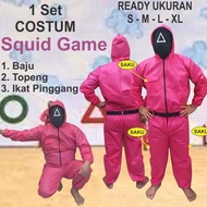 costum penjaga squid game 1 set baju& ikat pinggang