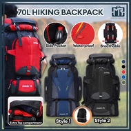 MR 70L/ 75L / 90L Large Capacity Hiking Backpack Travel Bag Outdoor Sport Bag Camping Beg Adjustable