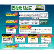 PAKET KVISION K-vision GIBOL SPOTV BEIN FILM OLAHRAGA JUARA 30 HR