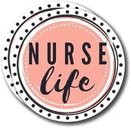 Nurse Life - RN LPN LN Stickers - Premium Quality Vinyl Bumper Stickers 2-Pack | 5-Inch on Widest Si