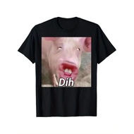 T-Shirt Humor Lucu Dih Brainrot Gen Z Kapas Heavyweight Kasual Tee Meme Babi T-Shirt Oversized T-Shi