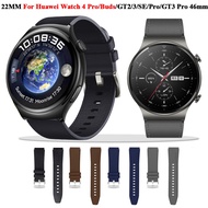 22mm Leather Watchbands For Huawei Watch 4/GT3 GT 3 Pro/GT 3 SE Buds Bracelet Straps GT 2 GT2 46mm S