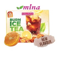 KALISTA Burn Ice Tea 15s Jus Bakar Lemak Slimming Body Shape Dhara Fibremeals Apple Green Skinni Original HQ Travel Pack