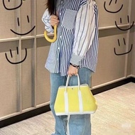 HERMES Garden Party 30 手提包Jaune Poussin/小雞黃30*21*13 98新配件塵袋