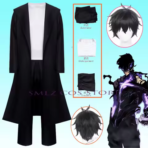 Anime Knight Killer Sung Jin-woo Solo Sung Jinwoo Leveling Cosplay Costume Wig Shun Mizushino Trench