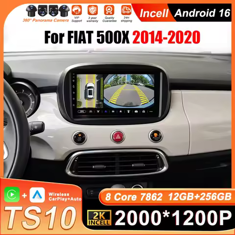 Car Radio Multimedia Player Android 16 For FIAT 500X 2014-2020 Touch Screen Carplay Autoradio Stereo
