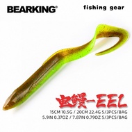 BEARKING EEL Saltwater Soft Lures 20cm 15cm Artificial Lures Fishing Worm Silicone Bass Pike Minnow 