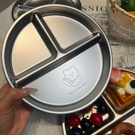 316 Stainless Steel Dinner Plate Compartment Plate Fruit Quantitative 211 Dinner Plate Dim Sum Plate