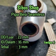 Seamless Iron Pipe Od 22mm / Id 16mm Thickness 3mm length 20cm to 100cm