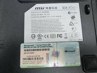台中筆電維修：微星MSI EX460 開機無反應,開機斷電,顯卡故障花屏,面板變暗.無畫面,泡水機維修