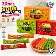 30pcs Hepin Sour Gummy Stick masam manis fruits flavour gula kunyah (HALAL)