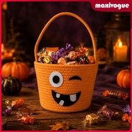 [MaxivogueMY] Lightweight Halloween Face Basket Playful Halloween Candy Basket Multi-Functional Spoo