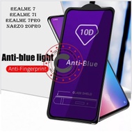 Tempered Glass Anti Blue Light Full 10D 99D realme 7 7i 7pro NARZO 20PRO pro i screen guard