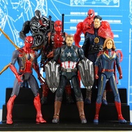 ALI Movie Surrounding Avengers Hero Venom Deadpool Steel Spider-Man Doll Model Garage Kits Ornaments Toy Doll J00W