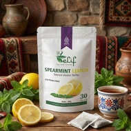 ELIF TEA AND TASANE Spearmint Lemon Tea | Spearmint Lemon Tea | Hormonal Acne & Slimming Tea | 30 Te