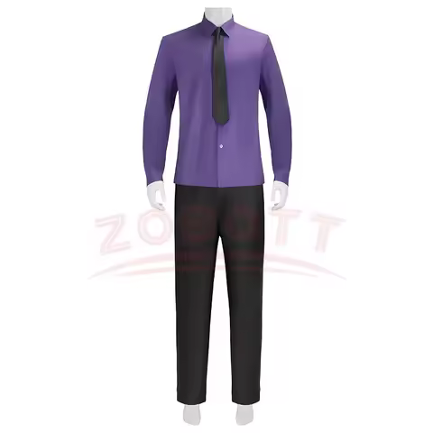 ❤XINLIN William Afton Cosplay Costume FNaF Purple Guy Costume Five Nights /at Freddy's Doujin Outfit