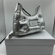 Maison Margiela羊皮 mini hobo 小眾 MM6鏈條褶皺單肩斜挎腋下包