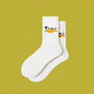 Cartoon Funny Duck Expression Couple Socks