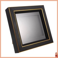 Vinyl Records CD Disk Display Frame Album Frames for Box 21.80X21.80X4.50CM Black dliyuanai